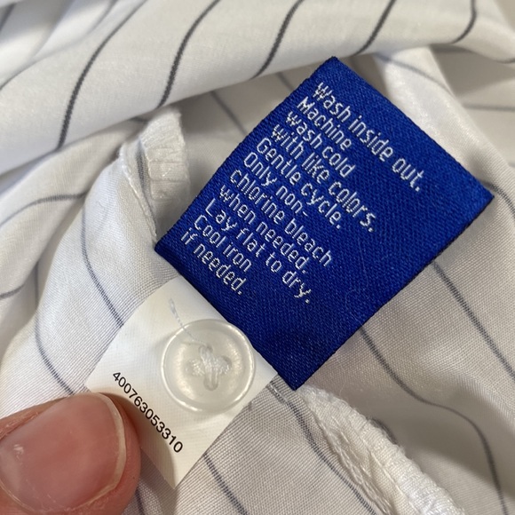 🍋[ Apt. 9 ] Pinstripe Embellished Blouse - Picture 10 of 11